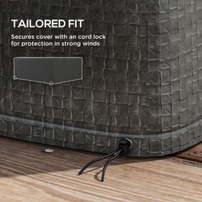 Outsunny Pokrowiec na Meble Ogrodowe Wodoodporny Odporny na UV Zimowy 235 x 190 x 90 cm Szary | Aosom PL
