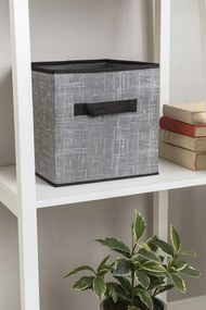 Organizer Tekstylny Granatowy Pudełko kosz 31x31x31 cm do Szafy Garderoby