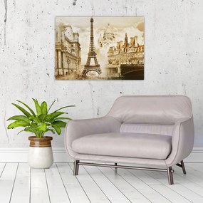 Obraz - Zabytki Paryża (70x50 cm)