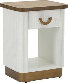 Stolik Nocny VKH15, Biały, 48x40x62 cm, Kendra Home