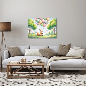 Obraz na szkle – Szczęśliwy lis (70x50 cm)