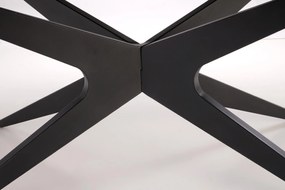 Stół do Jadalni rozkładany MDF czarny 180-240/100/76 cm SANDRO