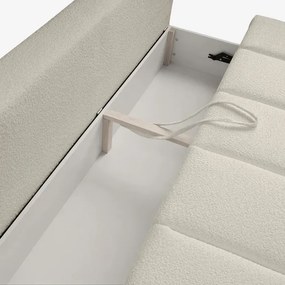 Sofa z Funkcją Spania SARIA Kremowa Boucle Nowoczesna