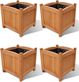 Komplet 4 Donic Ogrodowych Z Litego Drewna K6-B85