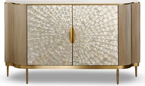 Dwudrzwiowa komoda glamour Stilig ST906 w kolorze szampańskiego złota