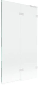 Mexen Lunar L parawan nawannowy 2-skrzydłowy prawy 100 x 150 cm, transparent, biały - 897L-100-100-20-00-P
