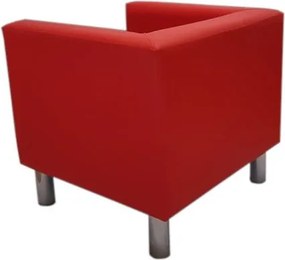 Fotel Monaco tkanina Eko-skóra : Kolor nogi - Chrom, Kolor tkaniny - EKO-SKÓRA - 15D, Wysokość nogi - 15 cm