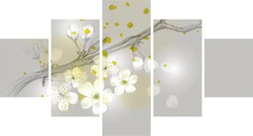 Obraz kwitnącej gałązki (125x70 cm)