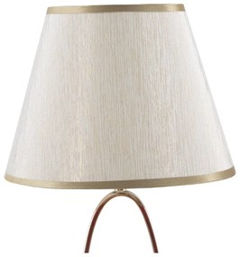 Biała lampa stołowa z konstrukcją w złotym kolorze Mauro Ferretti Flush
