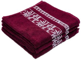 Ręcznik kąpielowy bambusowy BAMBOO 70x140 cm bordowy, 70% bambus | 30% bawełna