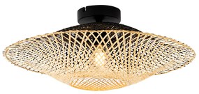Orientalna lampa sufitowa zewnętrzna bambusowa 50 cm IP44 - Rina