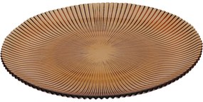 Prążkowany talerz deseroway AMBER, Ø 21 cm