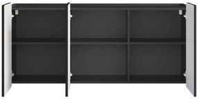 Komoda Malmi 150 cm wisząca - czarny mat / złoty
