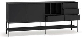 Czarna komoda 220x98x45 cm Platt – Teulat