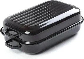 Belis Emaliowana brytfanna podwójna z żebrowaniem, 40 cm, 40 cm