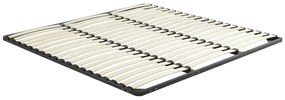 Stelaż z listewkami 200 x 200 cm - 3 x 19 listewek - Bez nóżek - Czarny - KALISTA marki YSMÉE