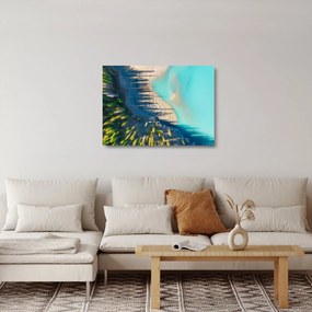 Obraz na szkle - Widok na jezioro (70x50 cm)