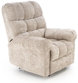 Fotel wypoczynkowy elektrycznie rozkładany beżowy AMORE