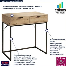 Nowoczesna konsola z 2 szufladami dąb artisan D1-N76