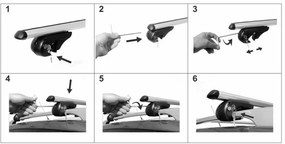 Compass Poprzeczna zamykana belka ALU-TOP TÜV 120 cm, 2 szt.