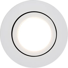 Zestaw 6 reflektorów wpuszczanych białych 6,8 cm z LED 750 lm z możliwością ściemniania IP23 - Gaius