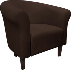 Fotel Milo tkanina Mikrofaza stylowy fotel do salonu i sypialni : Kolor nogi - Venge, Kolor tkaniny - 4 MIKROFAZA, Wysokość nogi - 15 cm