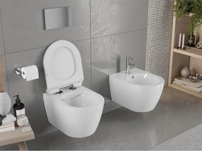 Mexen Carmen miska wc Rimless z deską wolnoopadającą slim, duroplast, biała połysk - 30880100