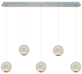 Žyrandol na linkach CREMONA 5xLED/5W/230V 3000K matowy chrom