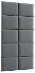 Zestaw 10 paneli tapicerowanych QUADRATTA 100x200 szary ELTAP