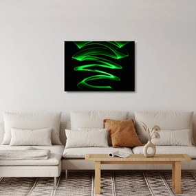 Obraz na szkle - neonowe fale (70x50 cm)