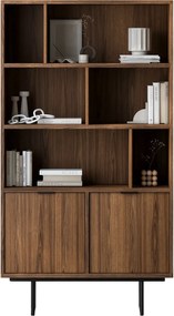 Regał loft na nóżkach z szafką orzech warmia N3-B15