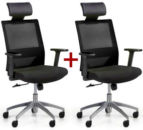 Krzesło biurowe WOLF II 1+1 GRATIS, czarny