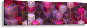 Obraz fioletowych kostek (170x50 cm)