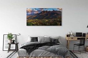 Obraz na płótnie Góry o Zachodzie Słońca