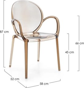 Jasnobrązowe plastikowe krzesło ogrodowe Camilla – Bizzotto