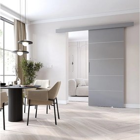 MINIO go for it, Drzwi przesuwne wewnętrzne CLEAN B 96 cm  w kolorze szarym