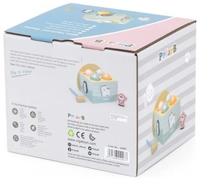 Viga polarb drewniany przebijak igloo z młoteczkiem figurkami i sorterem