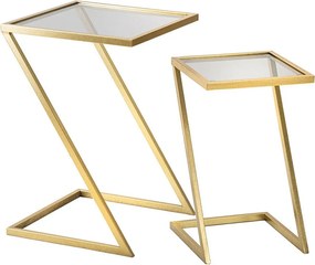 Zestaw Stolików Pomocniczych VKH562, Złoto, 40x40x60 cm, Kendra Home