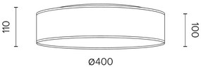 Biała lampa sufitowa Sotto Luce MIKA, ⌀ 40 cm