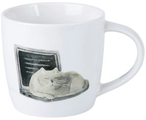 Biały porcelanowy kubek 400 ml Computer Cat – Maxwell &amp; Williams