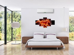 Obraz - Koń w ogniu (125x70 cm)
