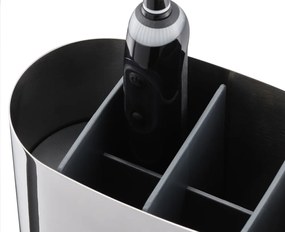 Stojak na szczoteczki do zębów ze stali nierdzewnej w kolorze srebra z połyskiem EasyStore Luxe – Joseph Joseph