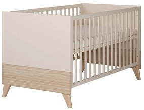 Beżowe łóżeczko z regulowaną wysokością 70x140 cm Sidney – Roba