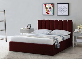 Tapicerowane łóżko Venezia 130x212x90 cm, powierzchnia spania 120x200 cm, schowek, podnośnik, tkanina Monolith grafitowy