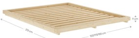 Łóżko dwuosobowe z drewna sosnowego ze stelażem 180x200 cm Dock – Karup Design