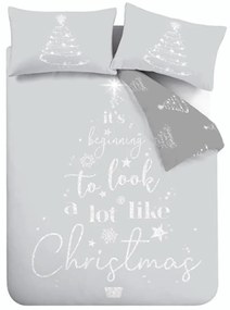 Szara pościel dwuosobowa 230x220 cm A Lot Like Christmas – Catherine Lansfield