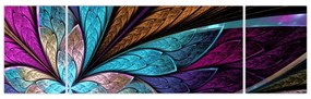 Obraz - Abstrakcja, kwiat (170x50 cm)