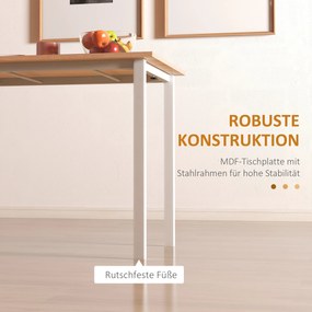 HOMCOM Stół jadalny rozkładany dla 6 osób składany kuchenny brązowo biały nowoczesny | Aosom PL