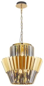 Żyrandol na łańcuchu DONNA 9xE14/40W/230V śr. 45 cm złoty