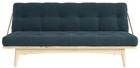 Sofa rozkładana ze sztruksową tapicerką Karup Design Folk Raw/Pale Blue
